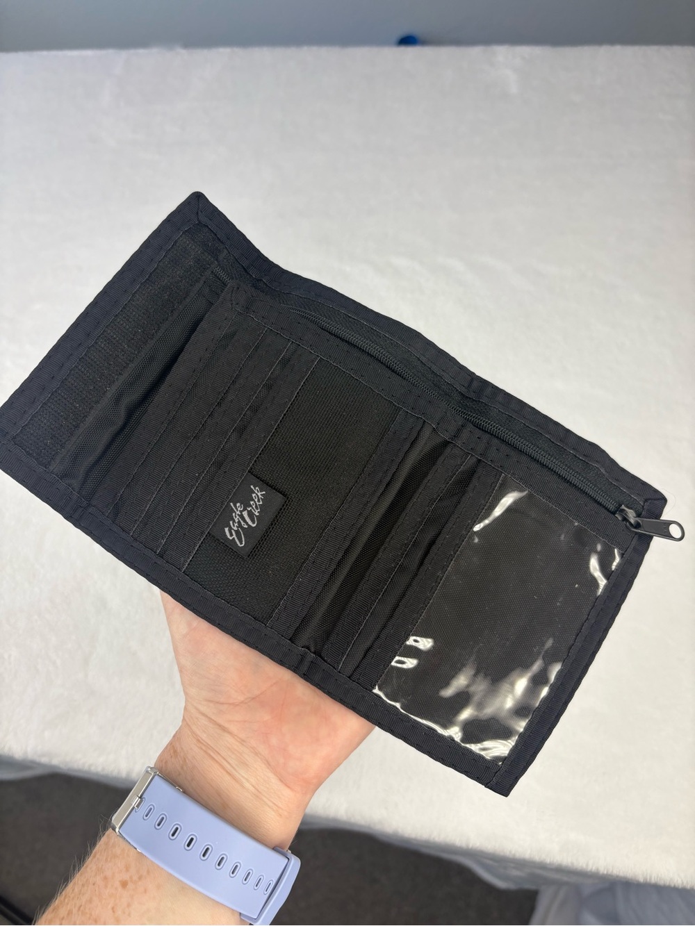 Eagle Creek Black Nylon Hook & Loop Closure Wallet